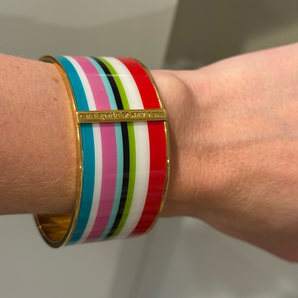 KATE SPADE Beach Stripe Wide Bangle Bracelet - Picture 8 of 8